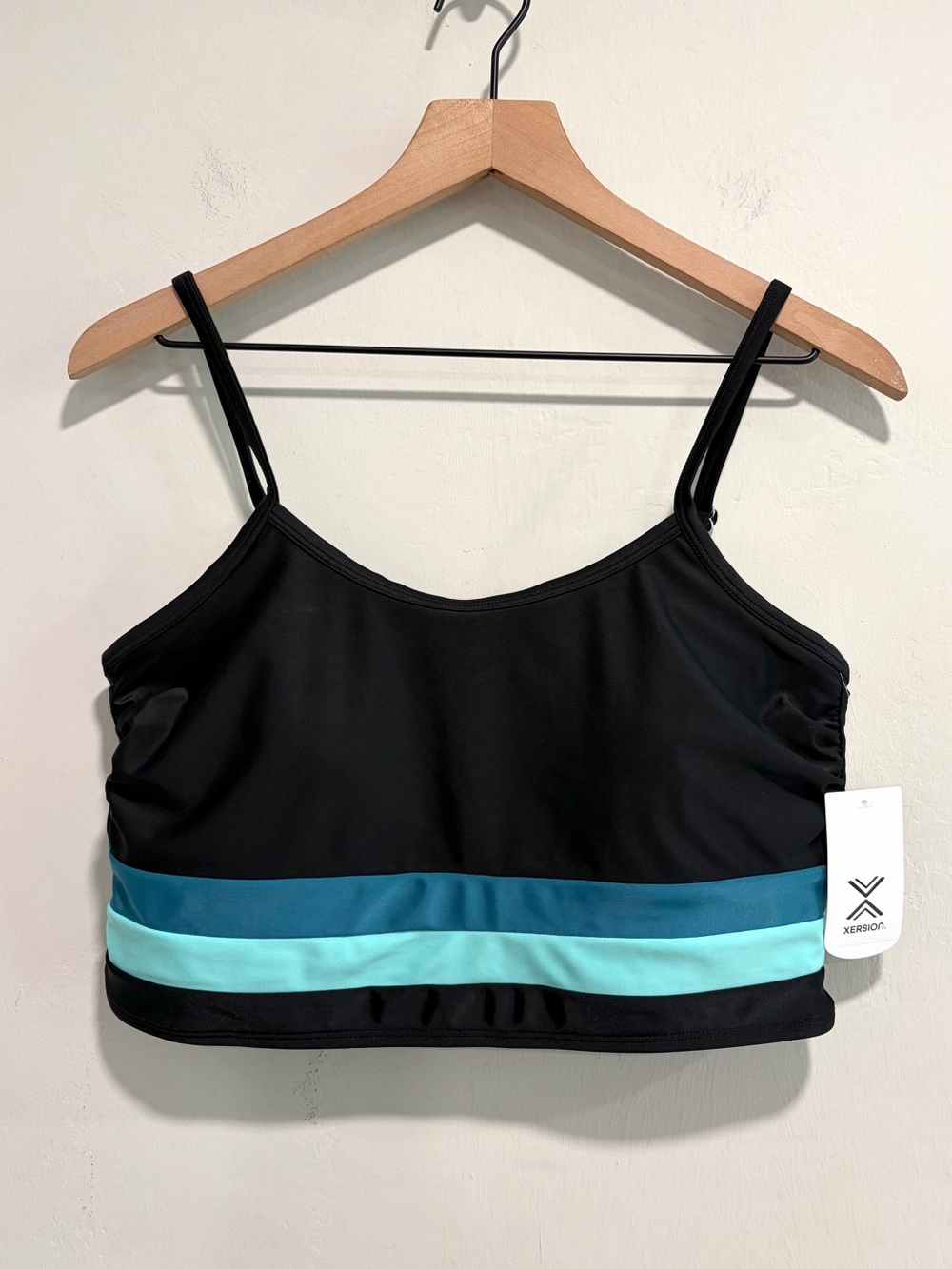 Xersion Striped Longline Bikini Top